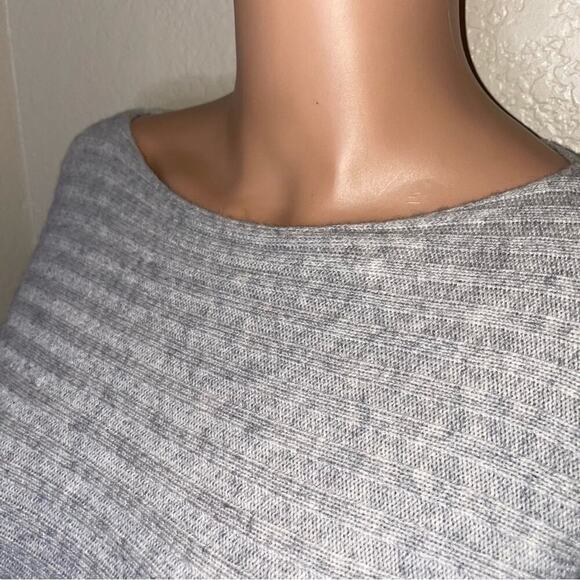 Vince sweater cashmere & wool blend gray ribbed tie bow back long sleeve SZ sm - Picture 12 of 12